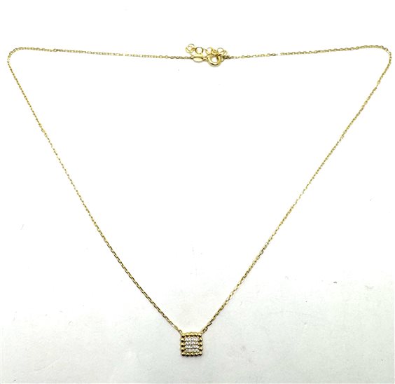 Collana Domar Donna Collana oro 9k in Oro Zircone COOR-320-280 - COOR-320-280